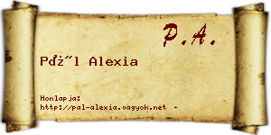 Pál Alexia névjegykártya