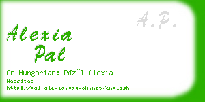 alexia pal business card